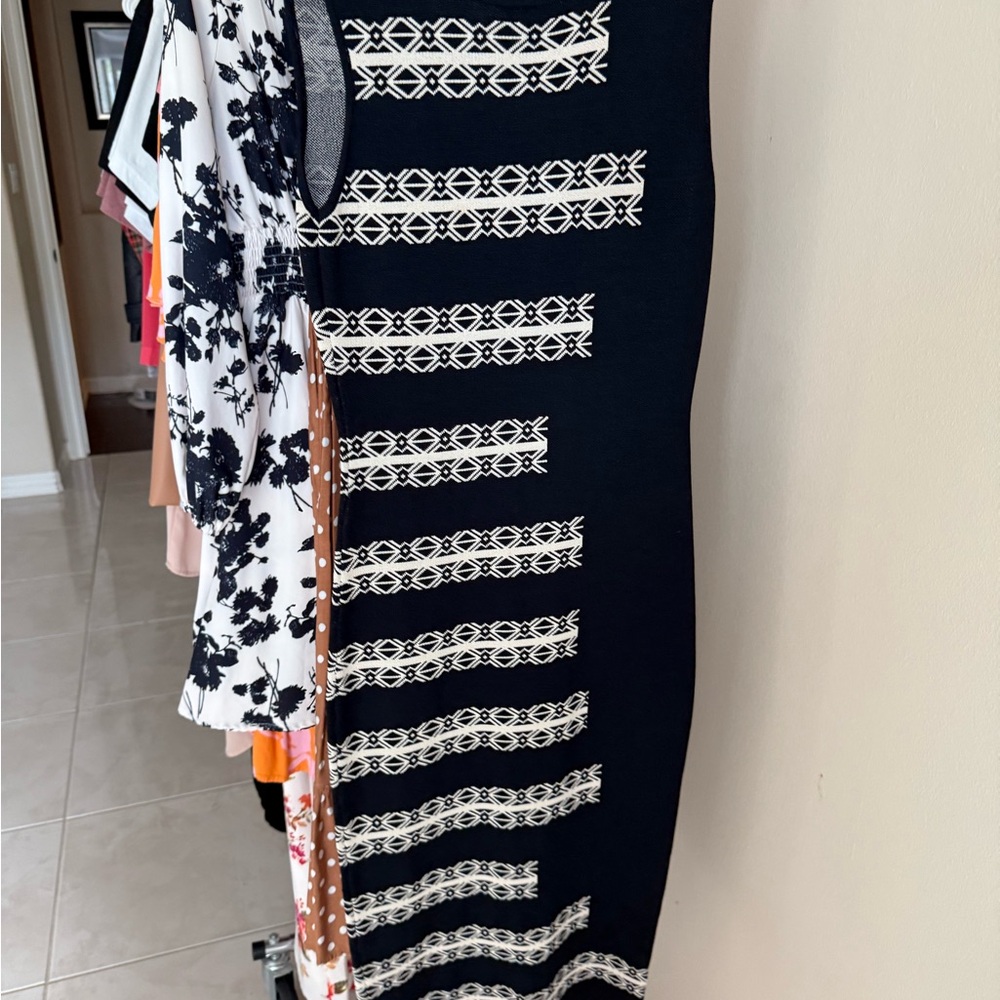 Black and White Patterned Dress